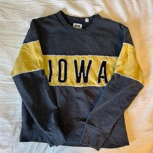 Iowa Women's Crew Neck Sweater - Black & Yellow